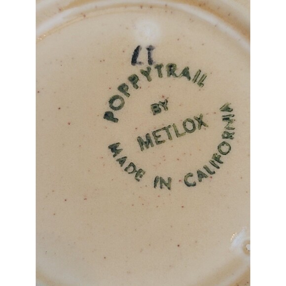 Metlox Poppytrail Provincial Homestead Sugar And Creamer Set #17 #21 - Picture 9 of 9